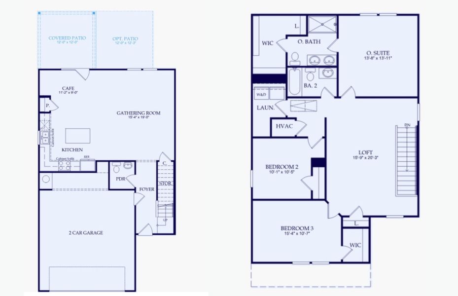 2D floor plan layout of this home in Grand Arbor, Blythewood, SC (Image 5).