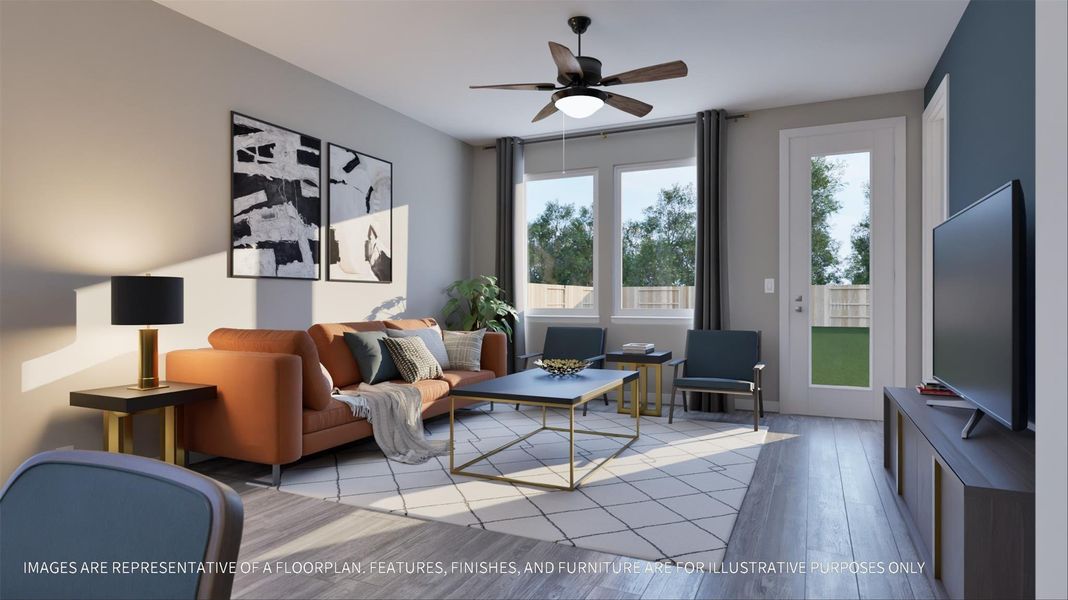 Furnished interior view inside a new home in La Segarra 40', Brookshire (Image 19). Furnished interior view inside a new home in La Segarra 40', Brookshire (Image 19).