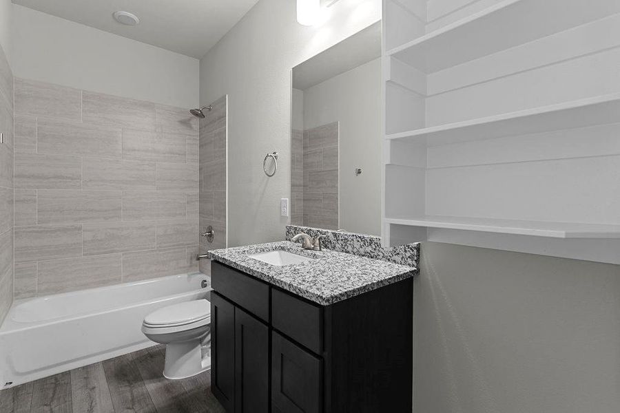 Furnished interior view inside a new home in Trails of Fossil Creek, Fort Worth (Image 8).
