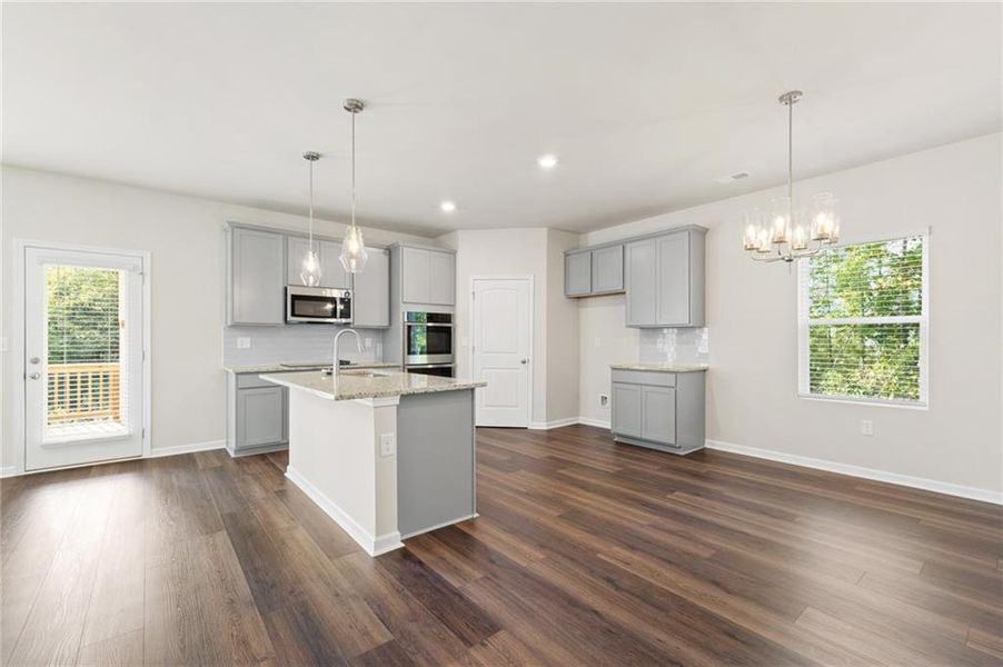 Furnished interior view inside a new home in The Woodlands Preserve, Jackson (Image 8).