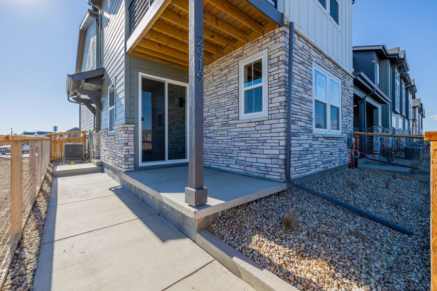 Exterior details and patio area of a home in Arras Park, Thornton (Image 25).