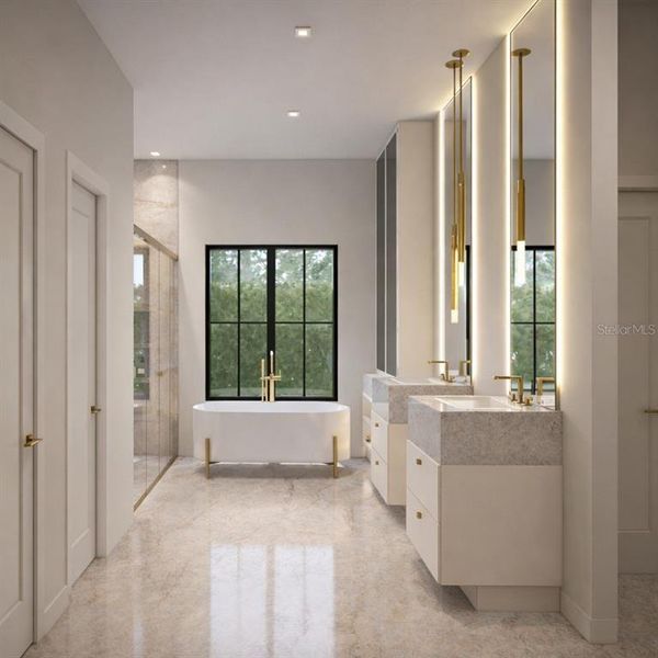 Furnished interior view inside a new home in , Orlando (Image 13).