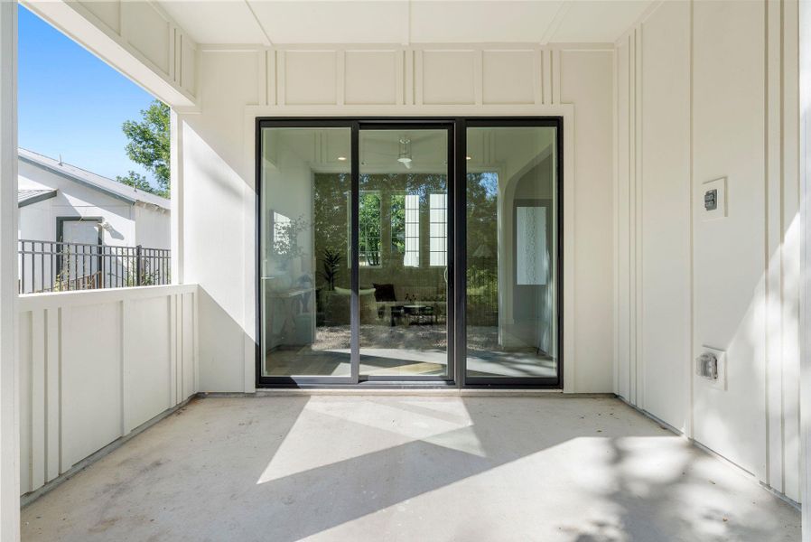 Exterior details and patio area of a home in , Austin (Image 25). Exterior details and patio area of a home in , Austin (Image 25).