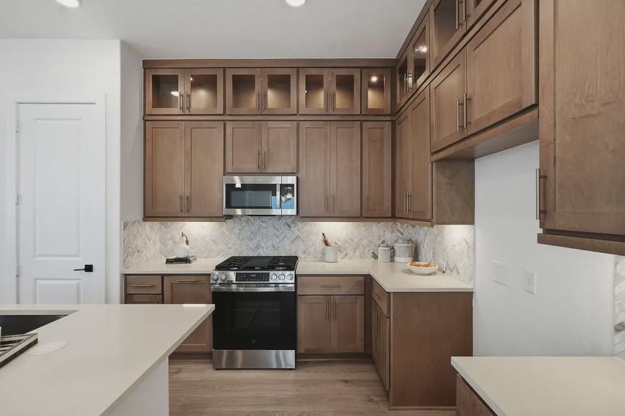 Furnished interior view inside a new home in Centero at Stone Oak, San Antonio (Image 13).