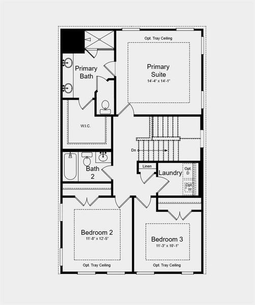 2D floor plan layout of this home in Auburn Glen, Dacula, GA (Image 3).