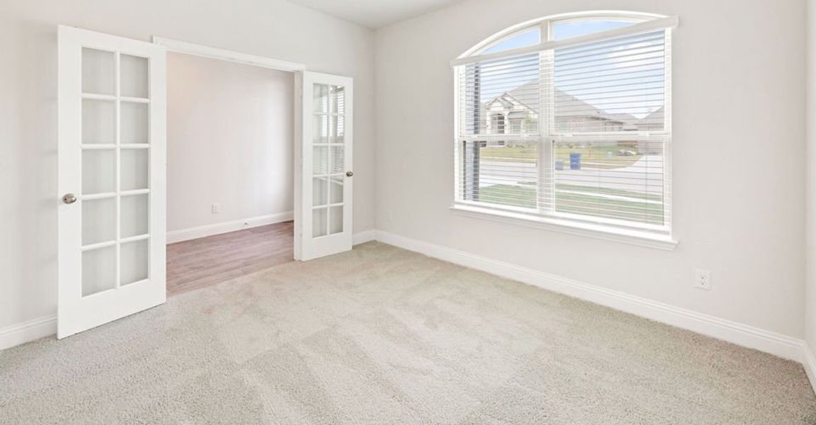 Representative exterior photo of a completed home built from the Stirling by Impression Homes in Timberbrook, Justin, TX (Image 12). Representative exterior photo of a completed home built from the Stirling by Impression Homes in Timberbrook, Justin, TX (Image 12).