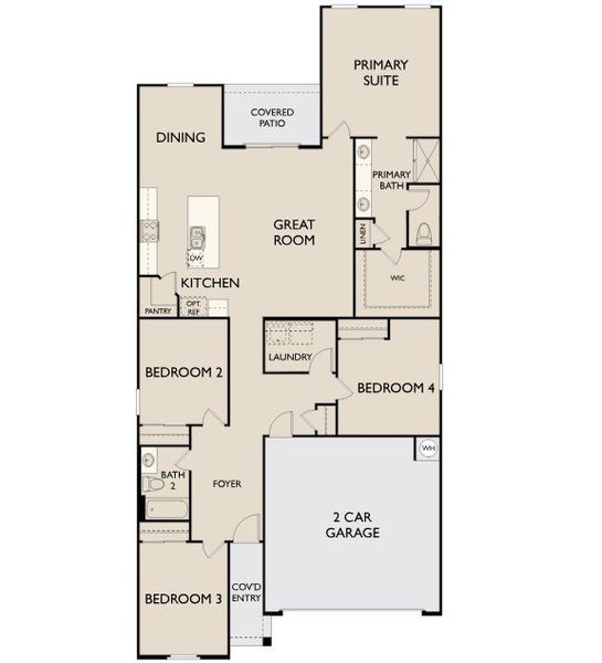 2D floor plan layout for the Iris by Ashton Woods in Solara, Phoenix, AZ (Image 3).