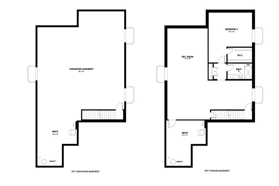 2D floor plan layout for the Honeysuckle by Brightland Homes in Bloom, Fort Collins, CO (Image 3).