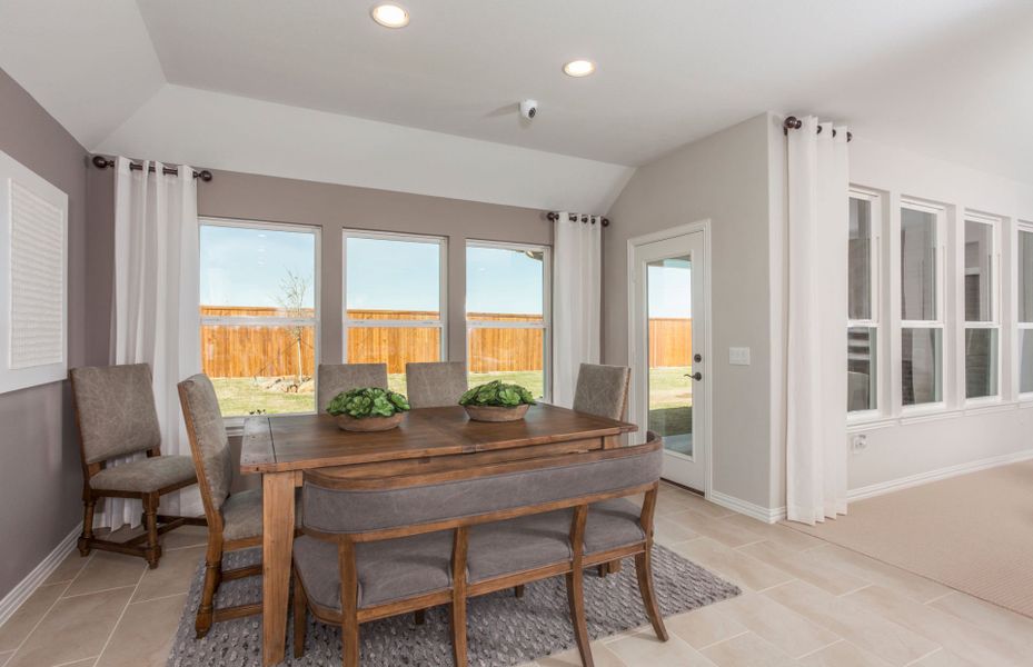 Spacious dining area just off the kitchen