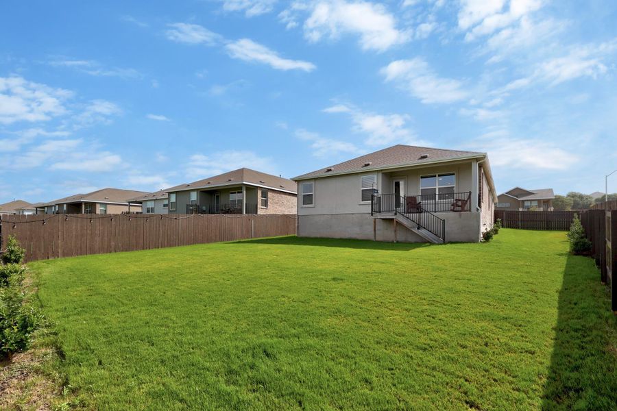 A spacious backyard with room for a pool, trampoline, play equipment or whatever you choose. A spacious backyard with room for a pool, trampoline, play equipment or whatever you choose.