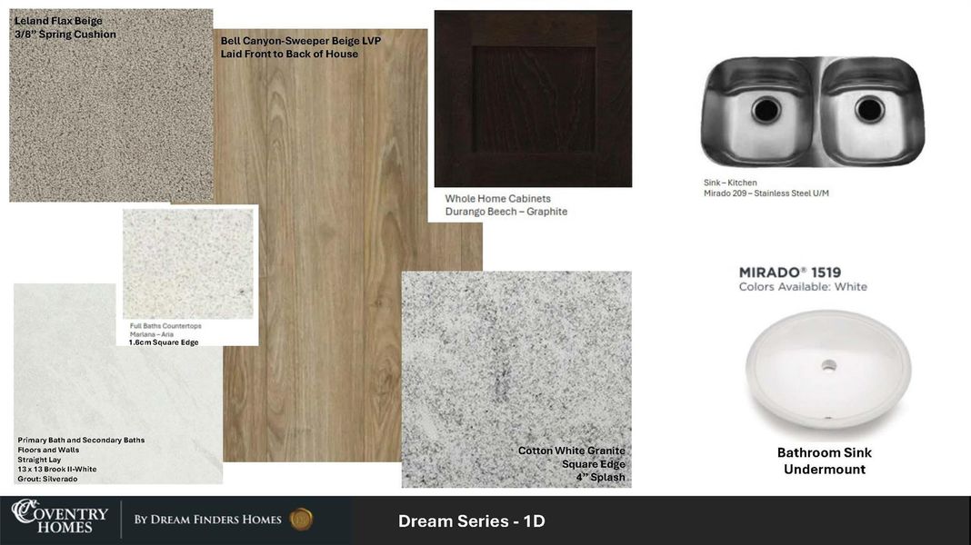 Sample of building materials used in homes in Windrose Green, Angleton (Image 4).