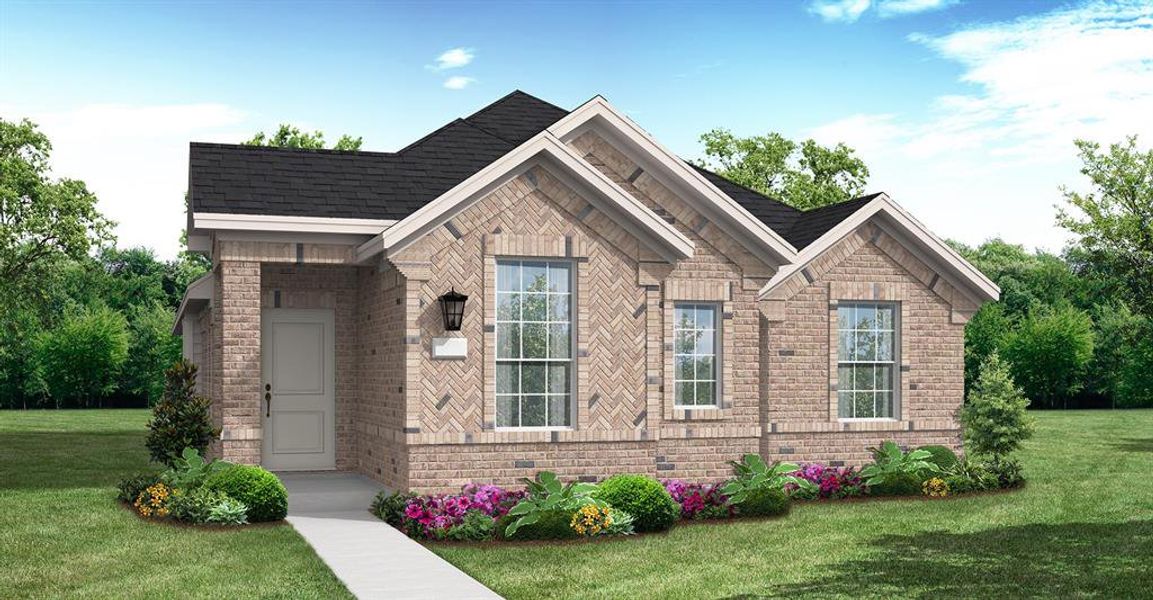 Front exterior of a new home in Avondale, Rockwall, TX, highlighting curb appeal (Image 1).