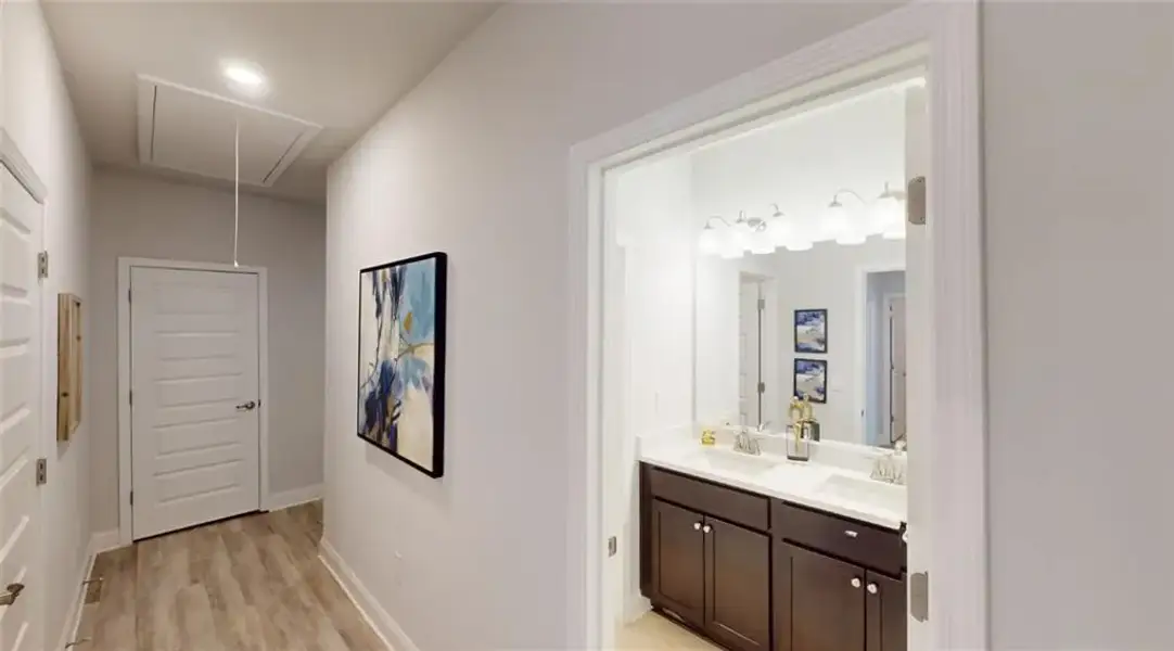 Furnished interior view inside a new home in Mirror Lake at South Harbour, Villa Rica (Image 6).