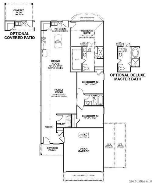 2D floor plan layout of this home in Winding Brook, San Antonio, TX (Image 3).