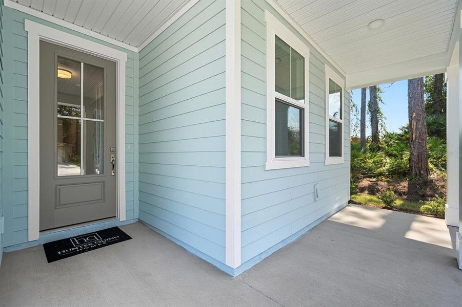 Exterior details and patio area of a home in Palm Coast Homes, Palm Coast (Image 26).