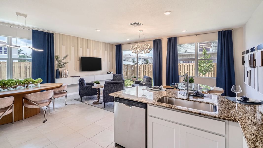 Representative furnished interior of a home built from the Denali by D.R. Horton in Parker Pointe, Homestead (Image 7). Representative furnished interior of a home built from the Denali by D.R. Horton in Parker Pointe, Homestead (Image 7).