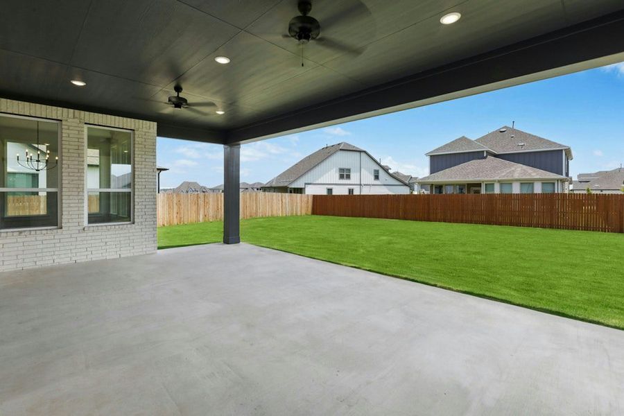 Exterior details and patio area of a home in Santa Rita Ranch, Liberty Hill (Image 3).
