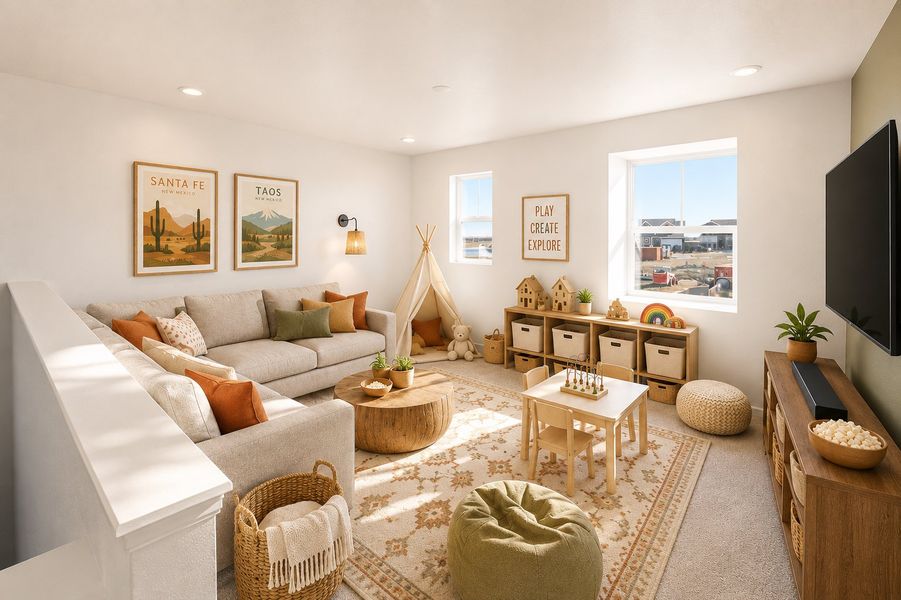 Furnished interior view inside a new home in Trailstone, Arvada (Image 9).