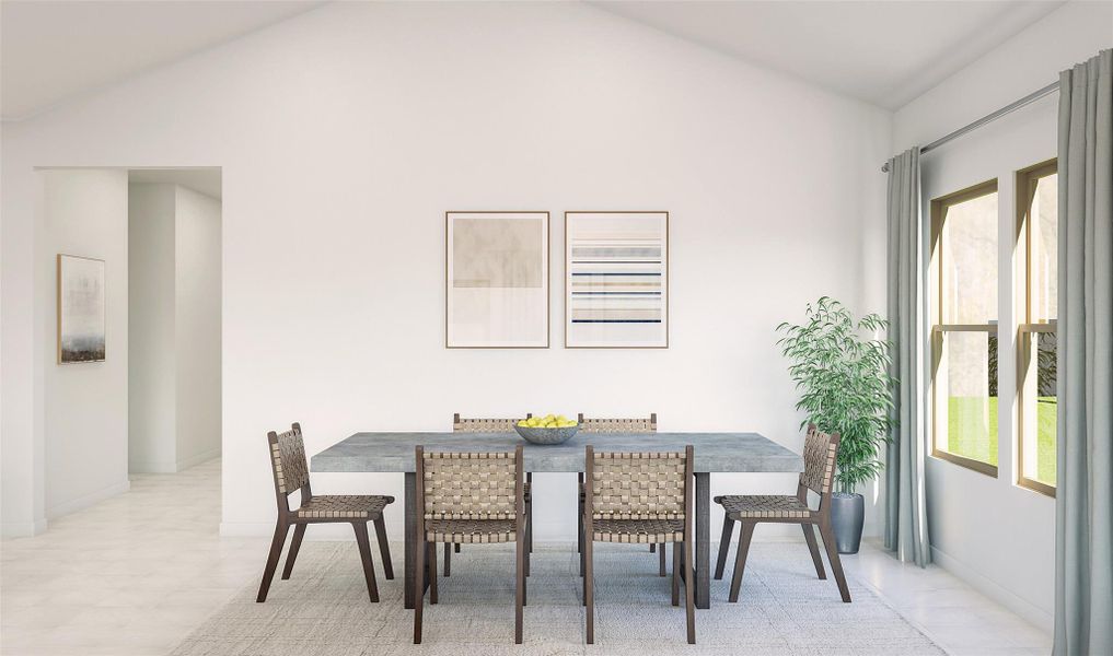 Sun-lit dining area (*Artist rendering used for illustration purposes only.)