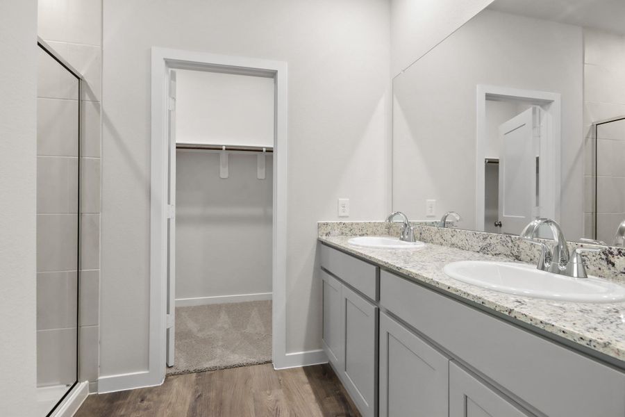 Furnished interior view inside a new home in Lakes at Crockett Martin, Conroe (Image 12).