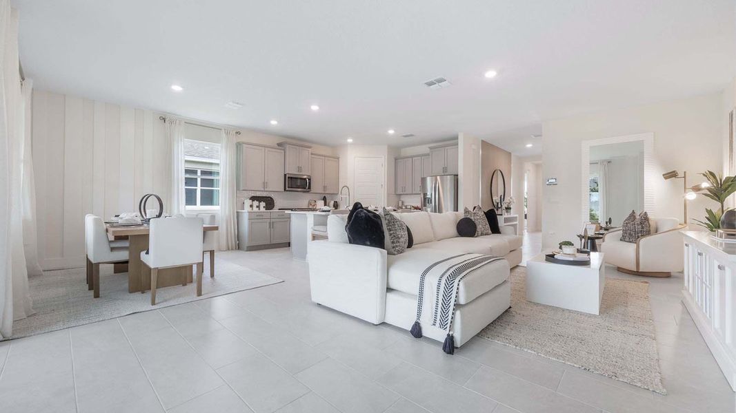 Representative furnished interior of a home built from the DELRAY by D.R. Horton in Lakes of Mount Dora, Mount Dora (Image 6).