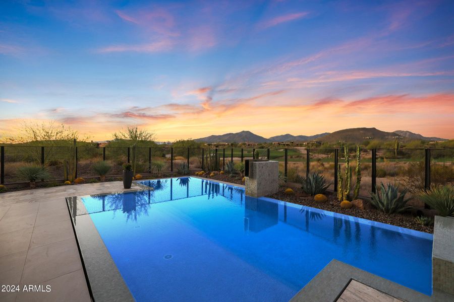 Pool Views at Twilight