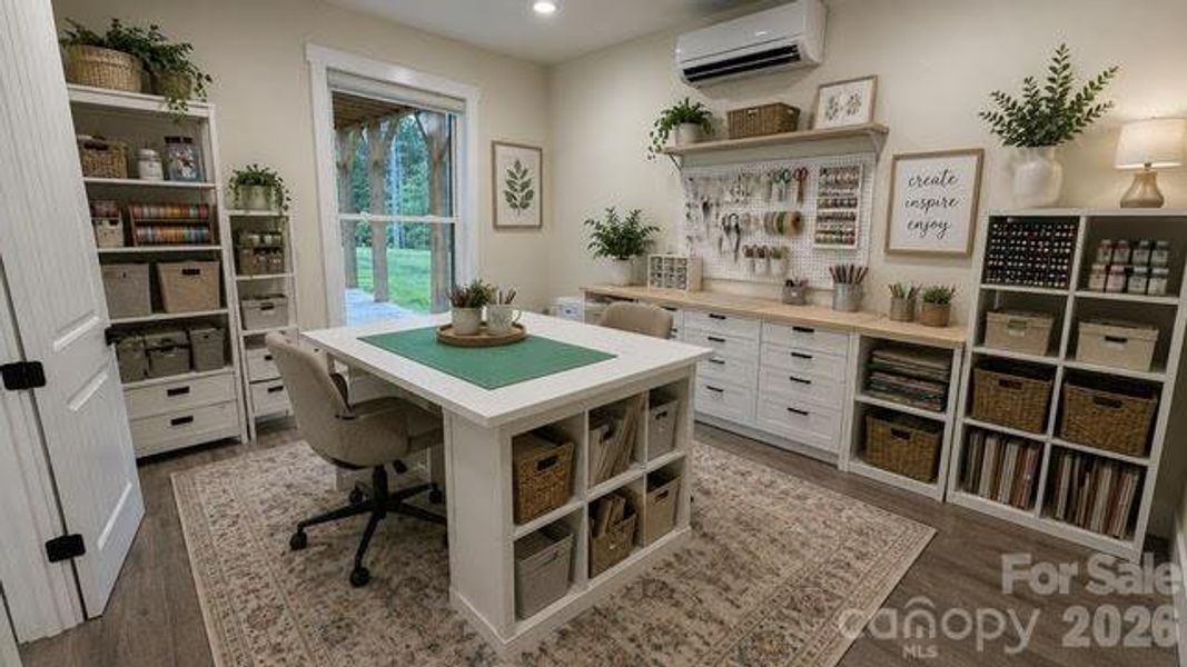 Basement Flex Space - Virtually Staged