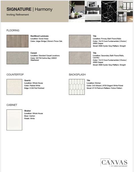 Sample of building materials used in homes in Terraces at the Exchange, Indian Land (Image 21).