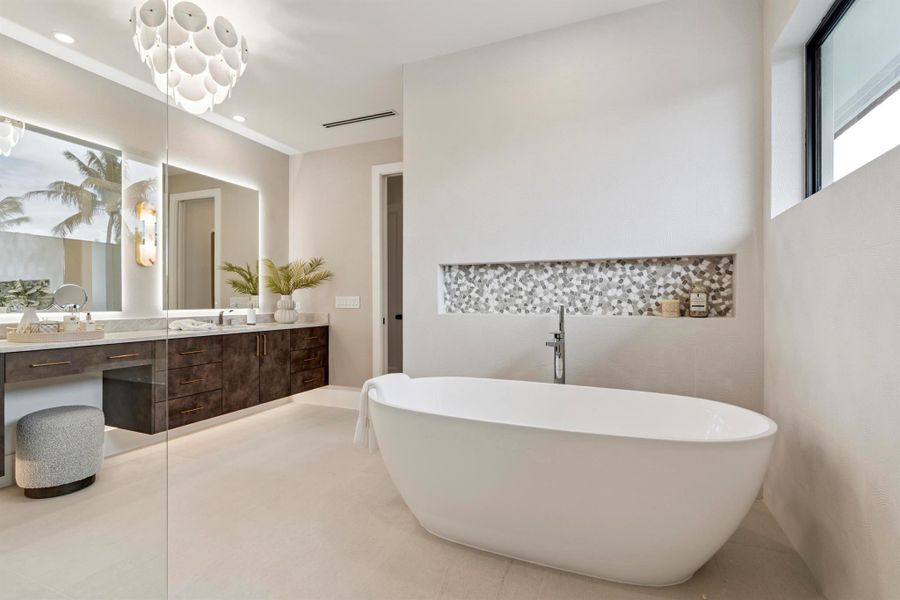 Furnished interior view inside a new home in , West Palm Beach (Image 43).