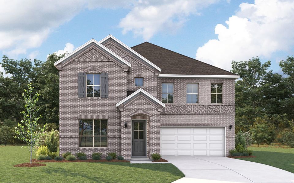 Representative exterior photo of a completed home built from the Julieta II by Mattamy Homes in Sutton Fields, Celina, TX (Image 6).