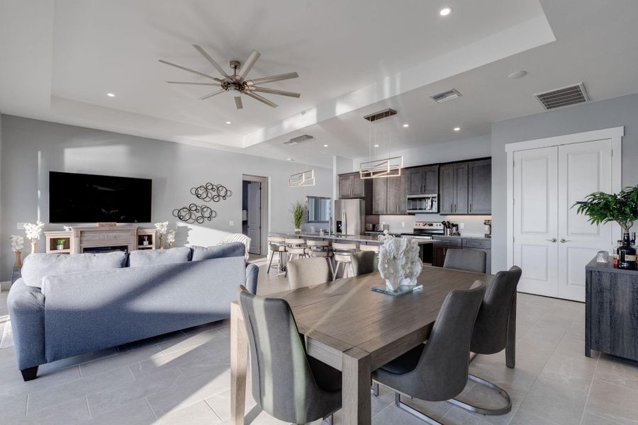 Furnished interior view inside a new home in , Cape Coral (Image 26). Furnished interior view inside a new home in , Cape Coral (Image 26).