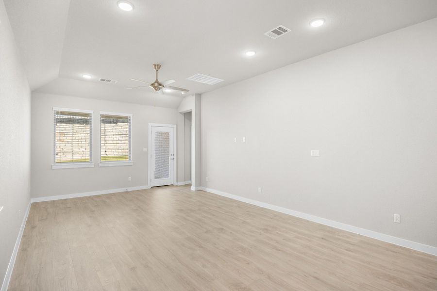 Living Room in the Elm home plan by Trophy Signature Homes – REPRESENTATIVE PHOTO Living Room in the Elm home plan by Trophy Signature Homes – REPRESENTATIVE PHOTO