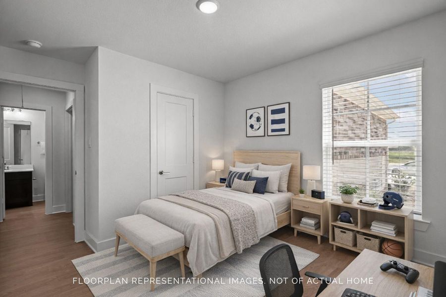 Furnished interior view inside a new home in Lone Star Landing, Montgomery (Image 13).