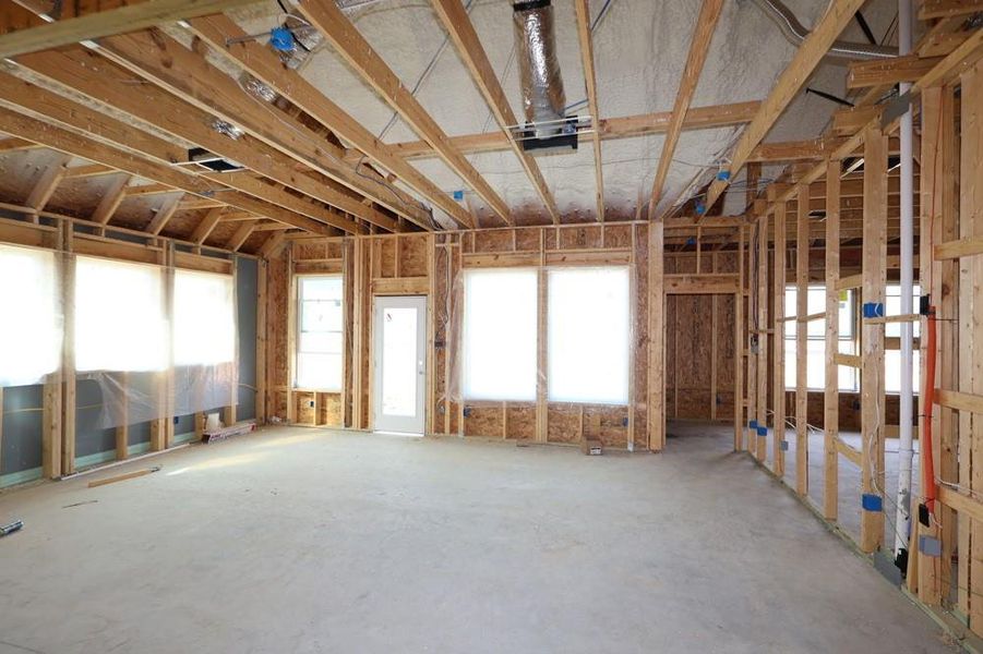 In-progress construction of a new home in The Grand Prairie 50’, Hockley, TX (Image 6).