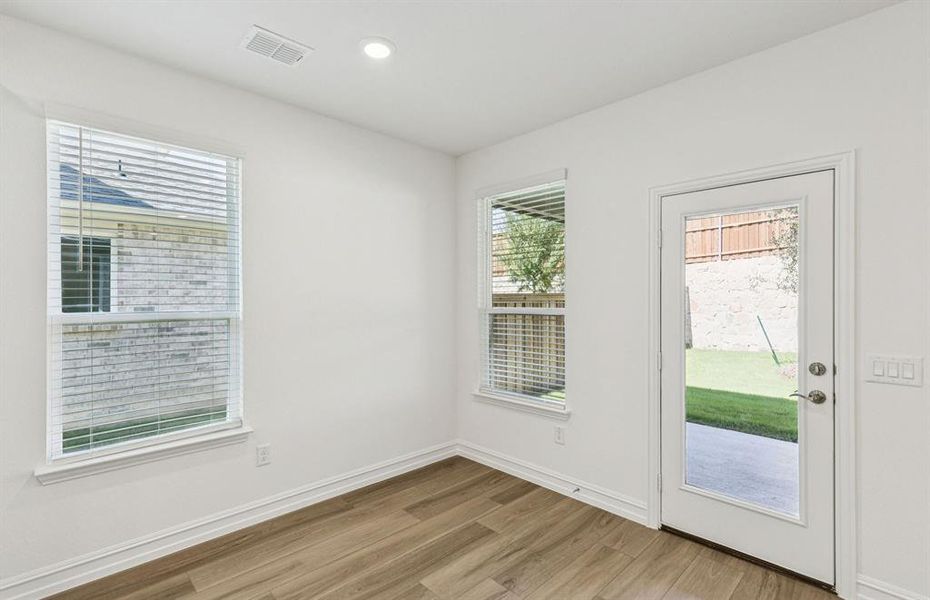 Dining area with access to backyard Dining area with access to backyard
