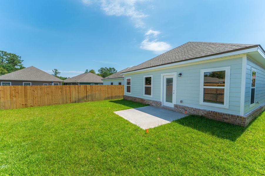 Representative exterior photo of a completed home built from the Austin by CJL Homes in Blossom Grove, Crestview, FL (Image 21).