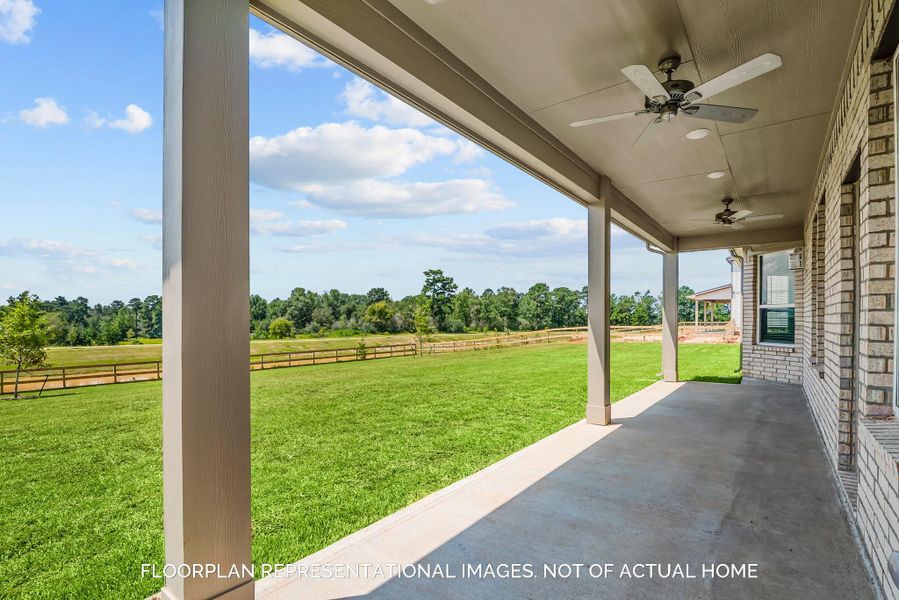Exterior details and patio area of a home in The Oaks on 6th Street, Magnolia (Image 3).