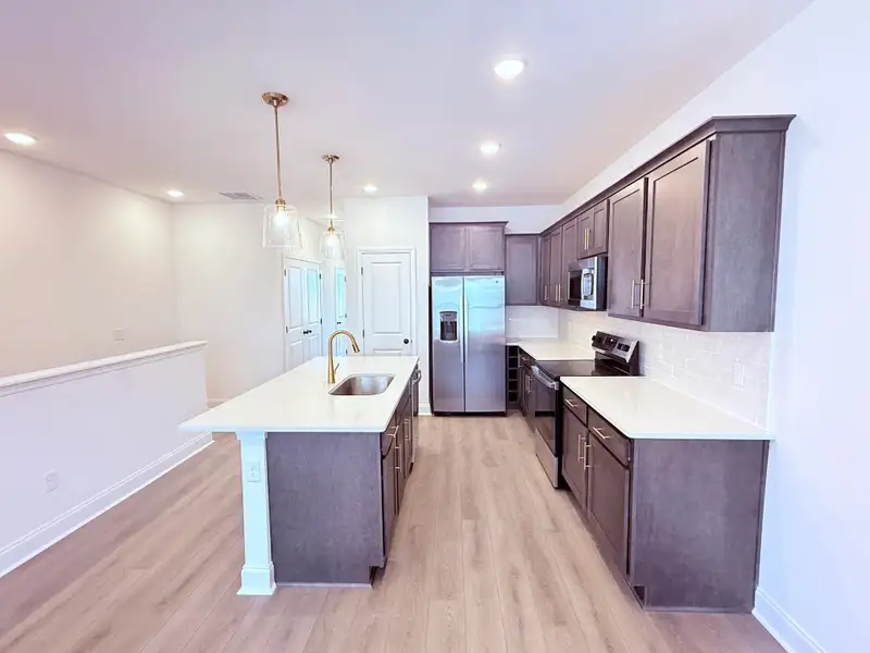 Stairs & Kitchen featuring AW Collection® Oxford