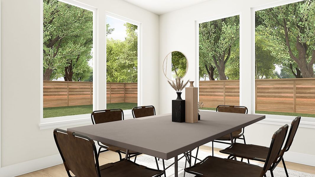 Representative furnished interior of a home built from the Bailey by Tri Pointe Homes in The Meadows, Denton (Image 8).