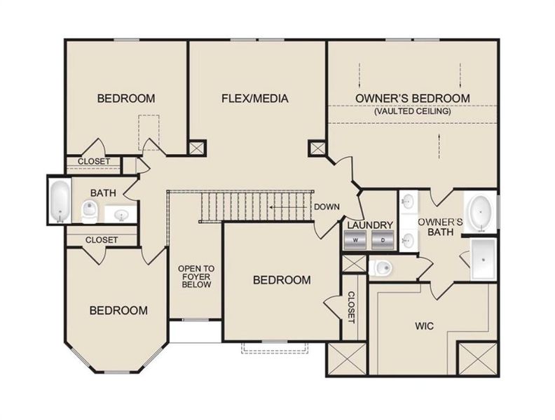 2D floor plan layout of this home in , Buford, GA (Image 2). 2D floor plan layout of this home in , Buford, GA (Image 2).