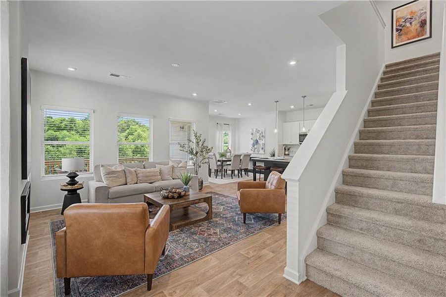 Furnished interior view inside a new home in The View at Groover's Lake, Lithia Springs (Image 7).