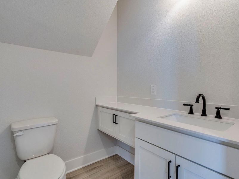 Downstairs' powder room