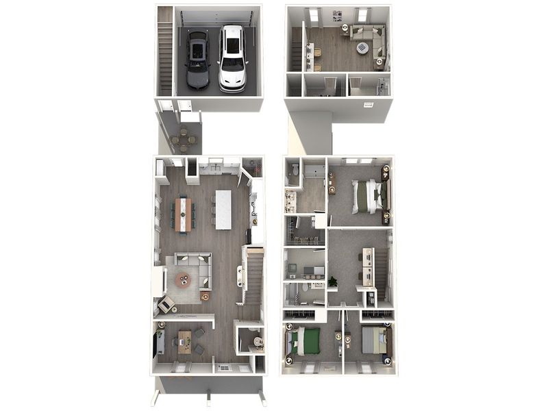 2D floor plan layout for the Everett - Bonus by Meritage Homes in Poplar Farms, Franklin, TN (Image 4).