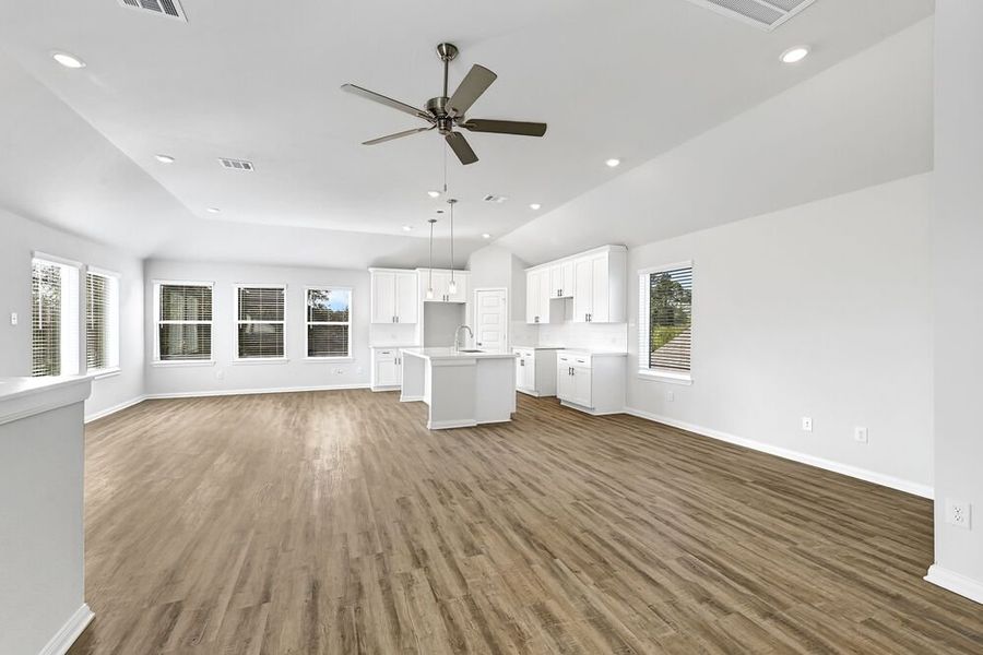 Representative unfurnished interior of a home built from the Artemis 2027NC by Saratoga Homes in Aldine Pines, Houston (Image 13). Representative unfurnished interior of a home built from the Artemis 2027NC by Saratoga Homes in Aldine Pines, Houston (Image 13).