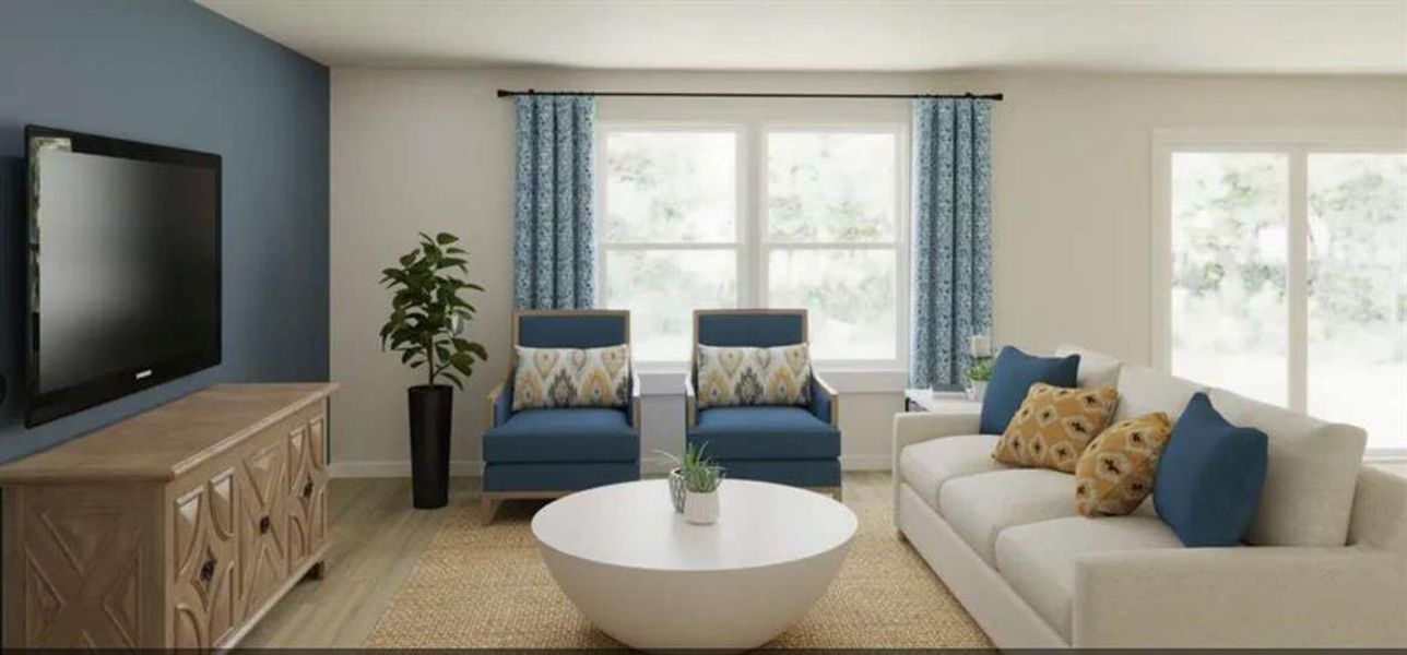 Furnished interior view inside a new home in River Oaks, Locust Grove (Image 5).