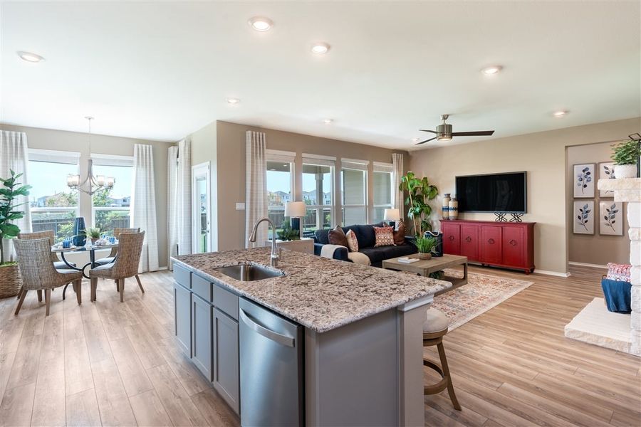 Representative furnished interior of a home built from the 3471 by KB Home in Salerno - Hallmark Collection, Round Rock (Image 6).