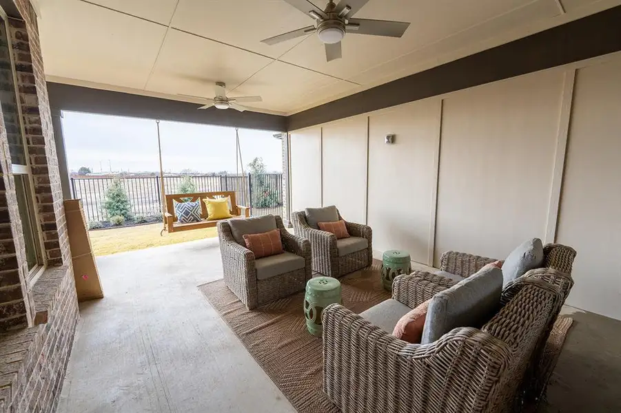 Exterior details and patio area of a home in , Little Elm (Image 3).