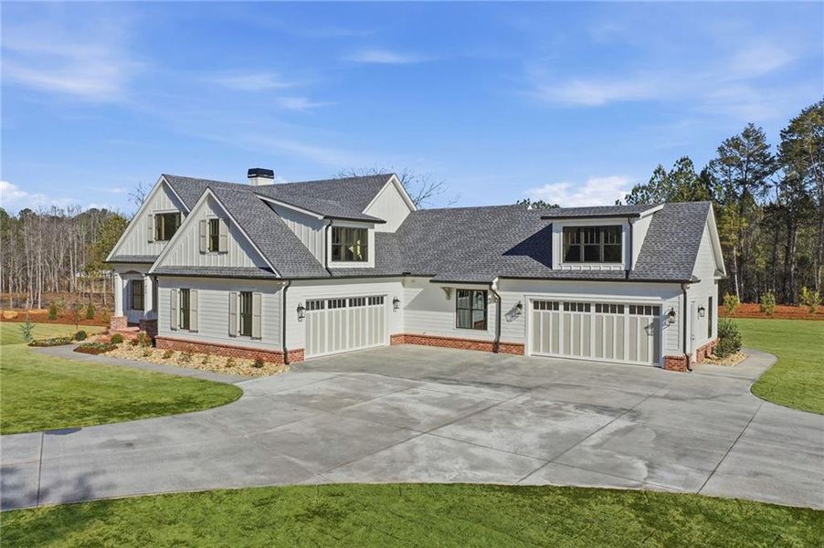 Front exterior of a new home in , White, GA, highlighting curb appeal (Image 38). Front exterior of a new home in , White, GA, highlighting curb appeal (Image 38).