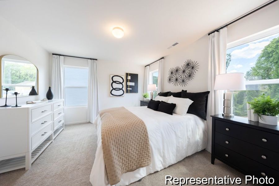 Furnished interior view inside a new home in Dukes Ridge, Charlotte (Image 12).