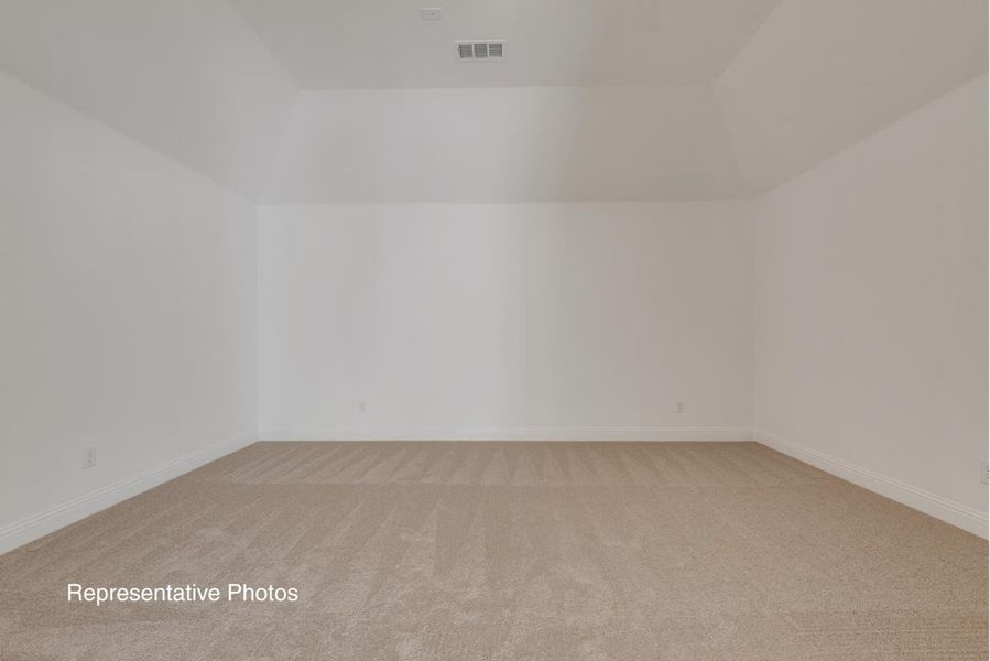 Representative unfurnished interior of a home built from the Grand Emerald III by Grand Homes in Cedar Ridge Estates, Grand Prairie (Image 22). Representative unfurnished interior of a home built from the Grand Emerald III by Grand Homes in Cedar Ridge Estates, Grand Prairie (Image 22).